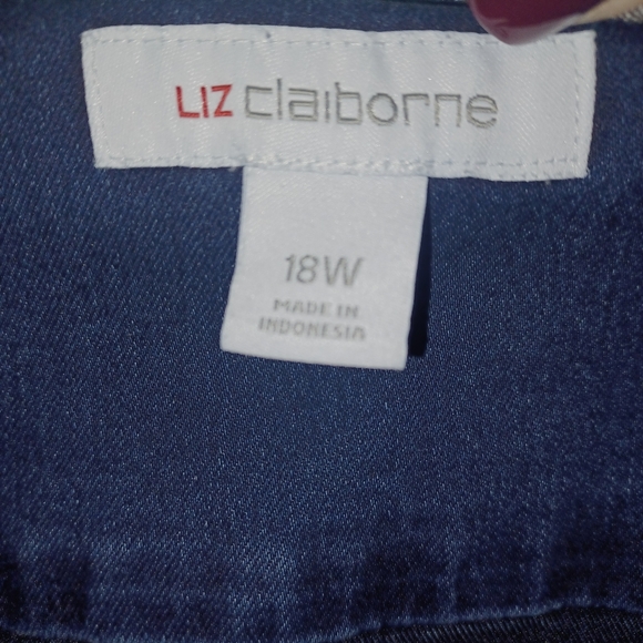 Liz Claiborne Denim Shirt Dress - Picture 2 of 6